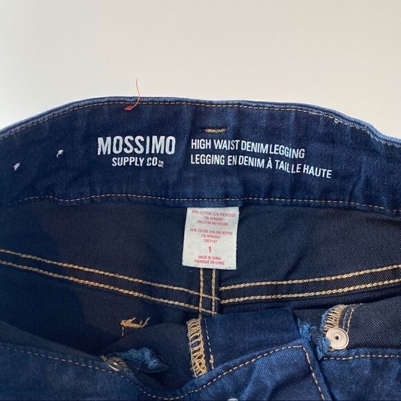 Mossimo high waist denim leggings size 1 dark wash - Picture 4 of 4